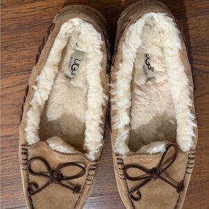 UGG Women's Brown Suede Slippers